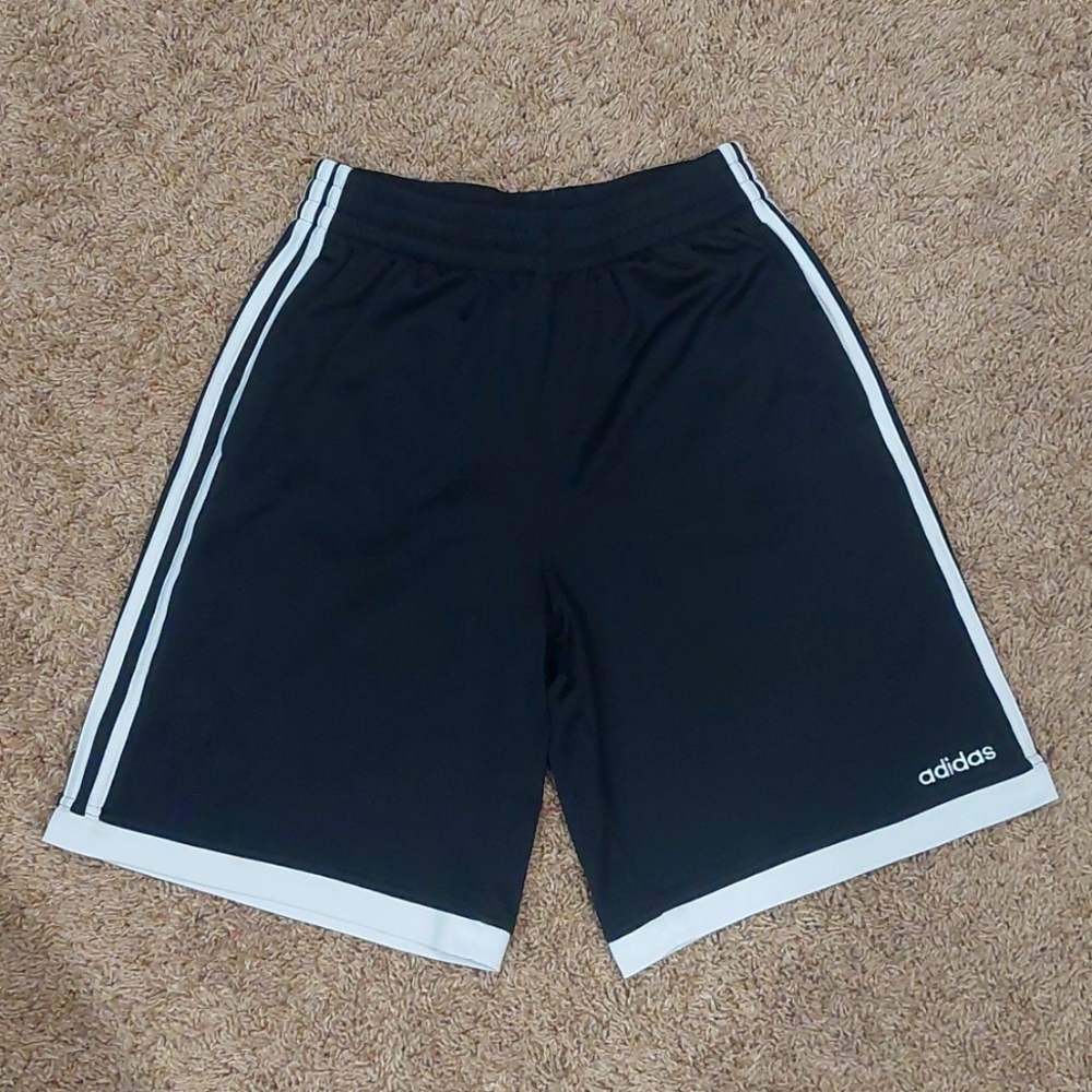 🤑5/$25 ADIDAS 3 Stripe Athletic Shorts L (14/16)